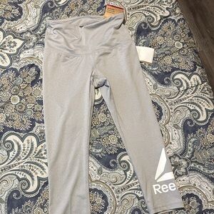 Girls Reebok Light Gray Active Capri Leggings